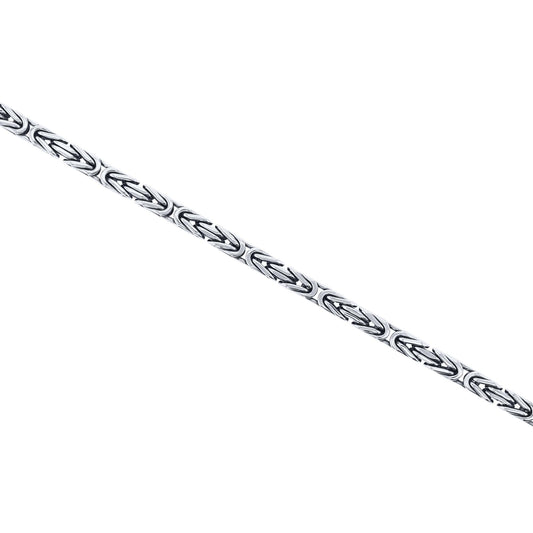 Silver Byzantine Chain Bracelet- 3.5MM