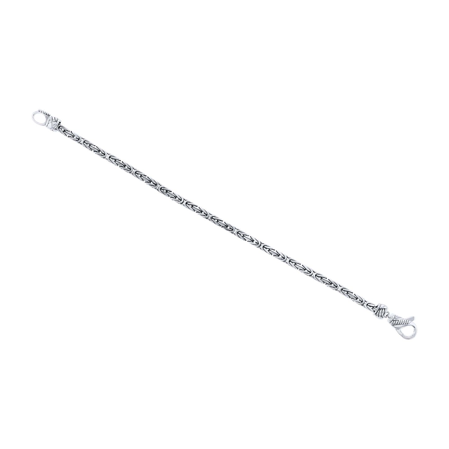 Silver Byzantine Chain Bracelet- 3.5MM
