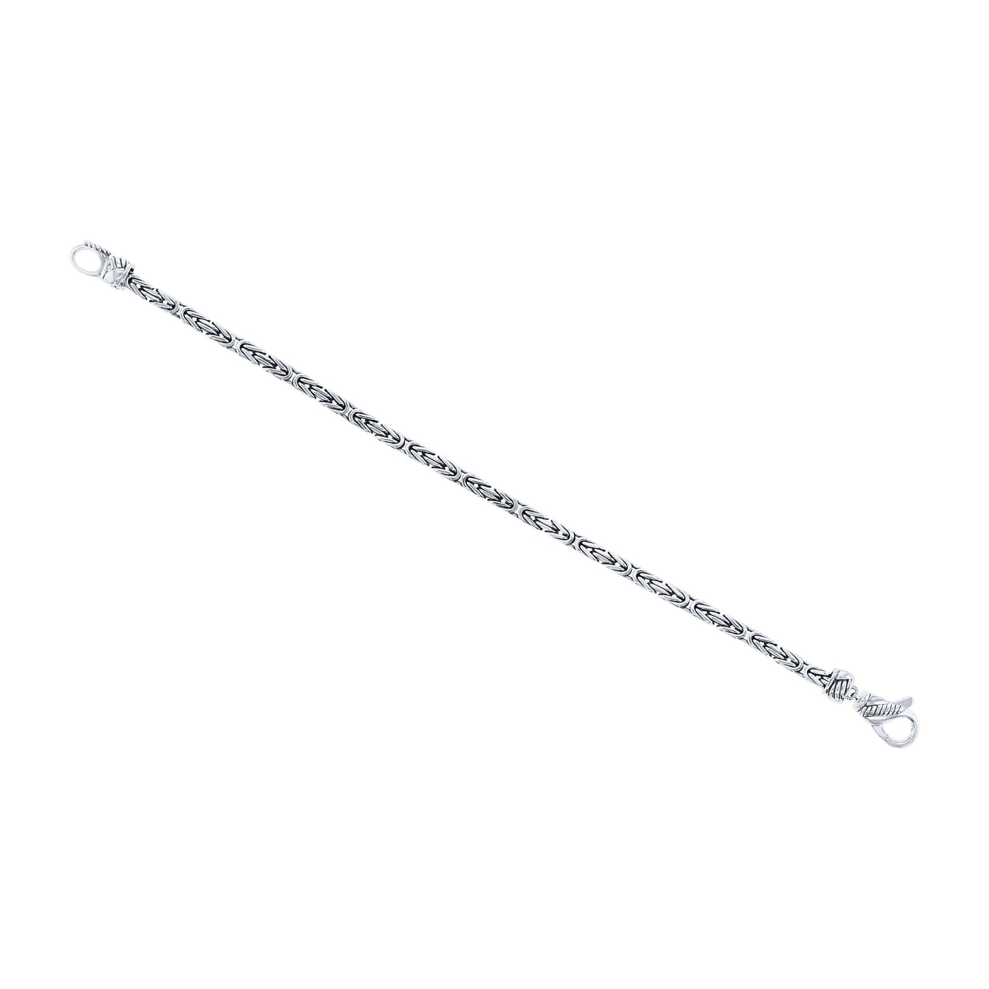 Silver Byzantine Chain Bracelet- 3.5MM