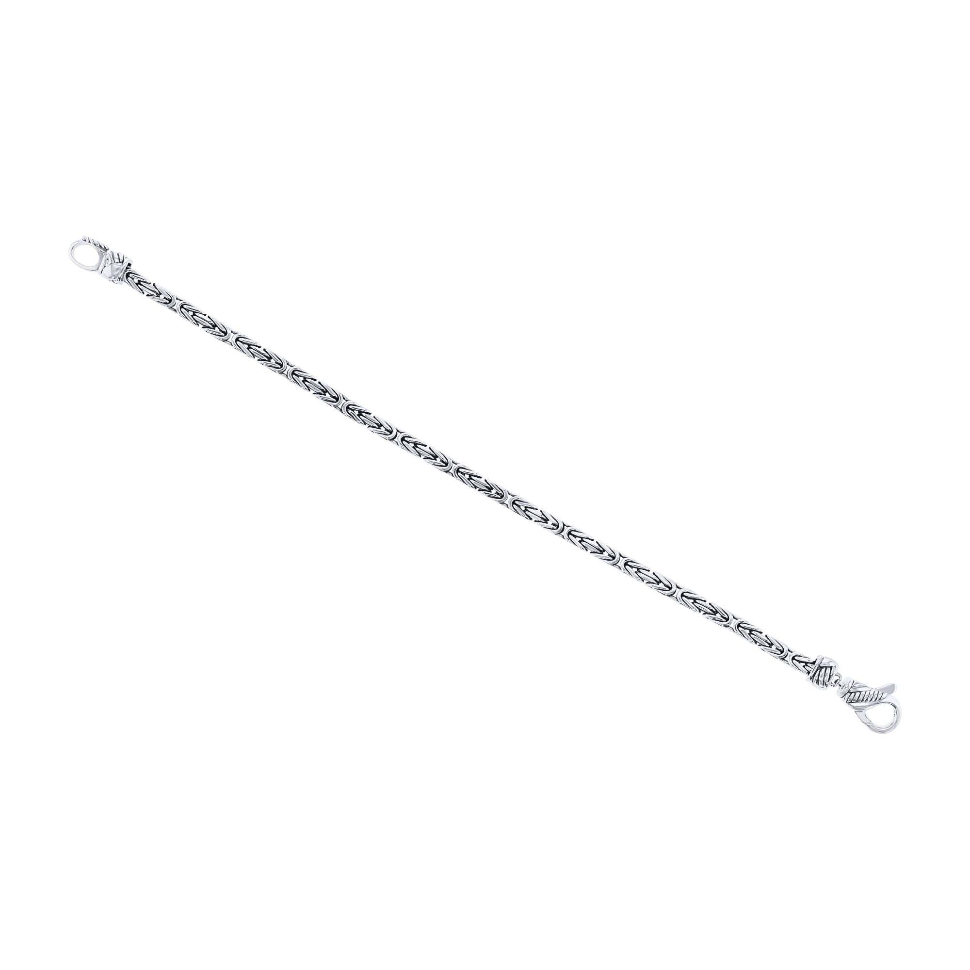 Silver Byzantine Chain Bracelet- 3.5MM