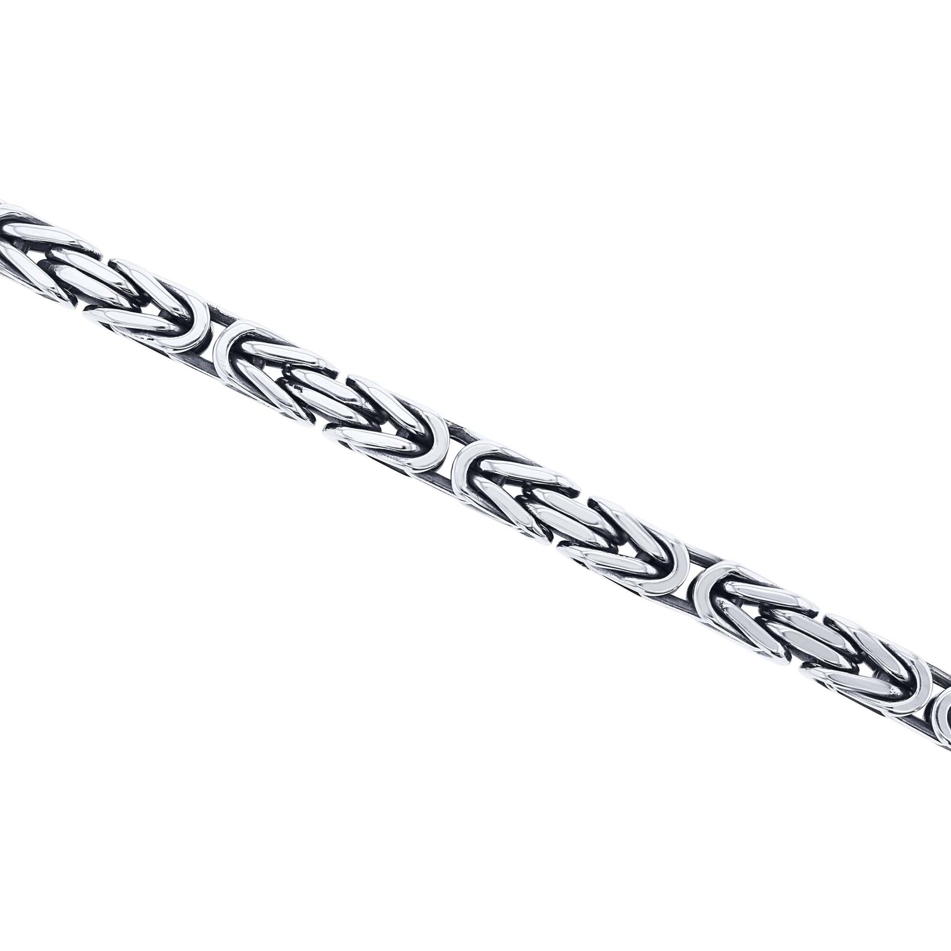 Silver Byzantine Chain Bracelet- 6.2MM