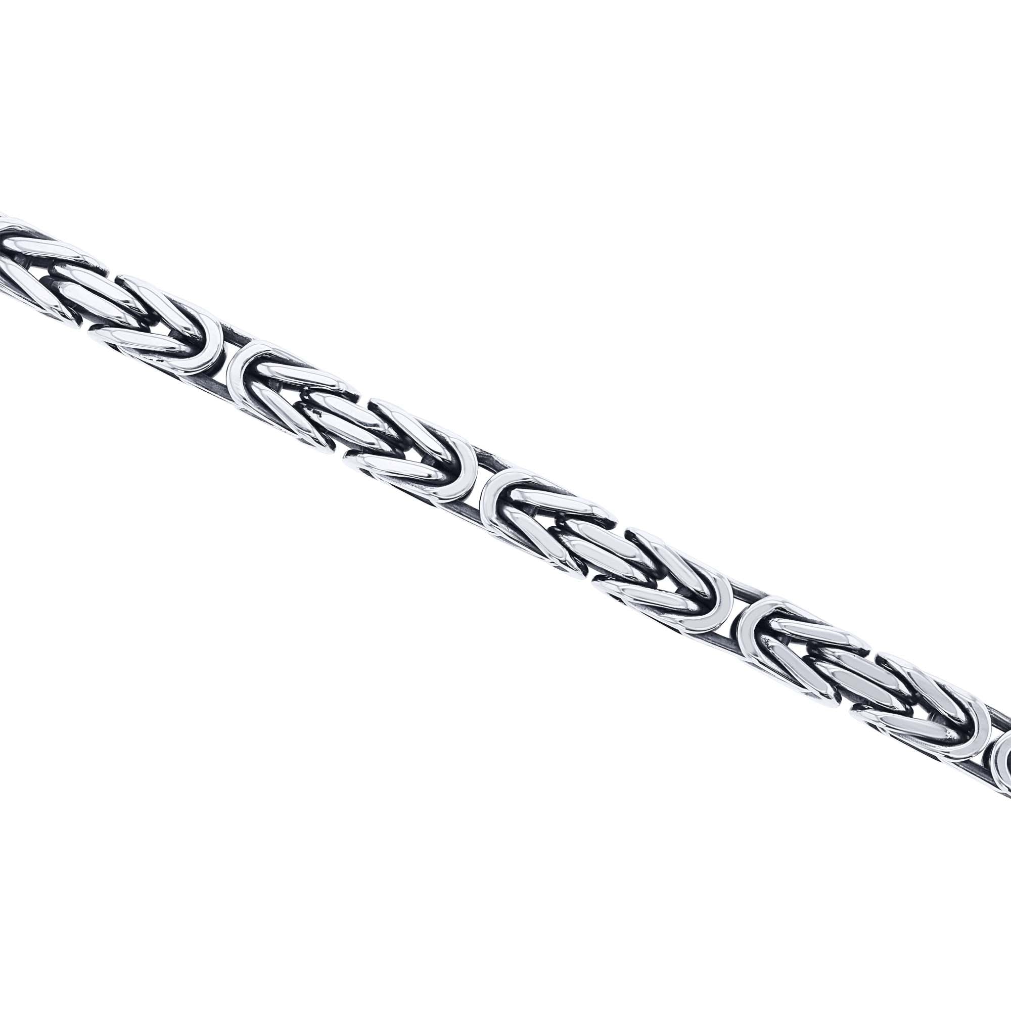 Silver Byzantine Chain Bracelet- 6.2MM