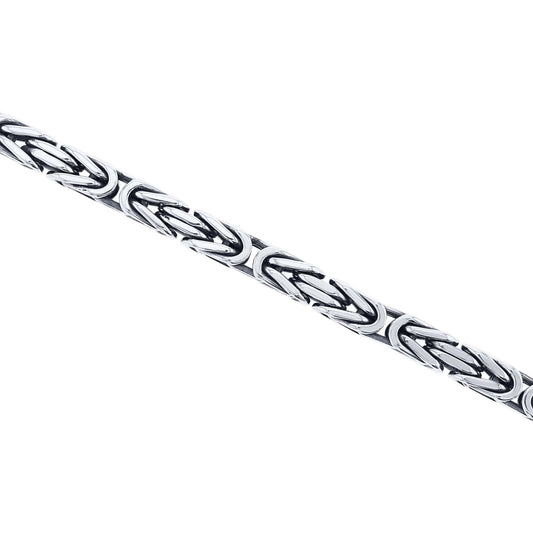 Silver Byzantine Chain Bracelet- 6.2MM