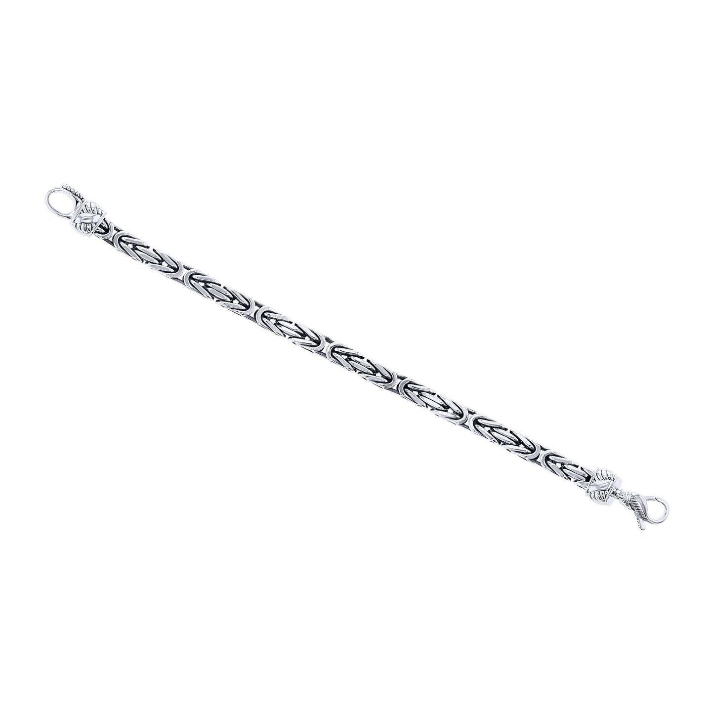 Silver Byzantine Chain Bracelet- 6.2MM