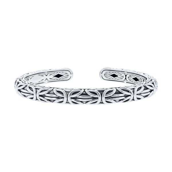 アクセサリー silver chain design cuff bangle bracelet Silver Byzantine Chain Cuff Bracelet – Steven Singer Jewelers