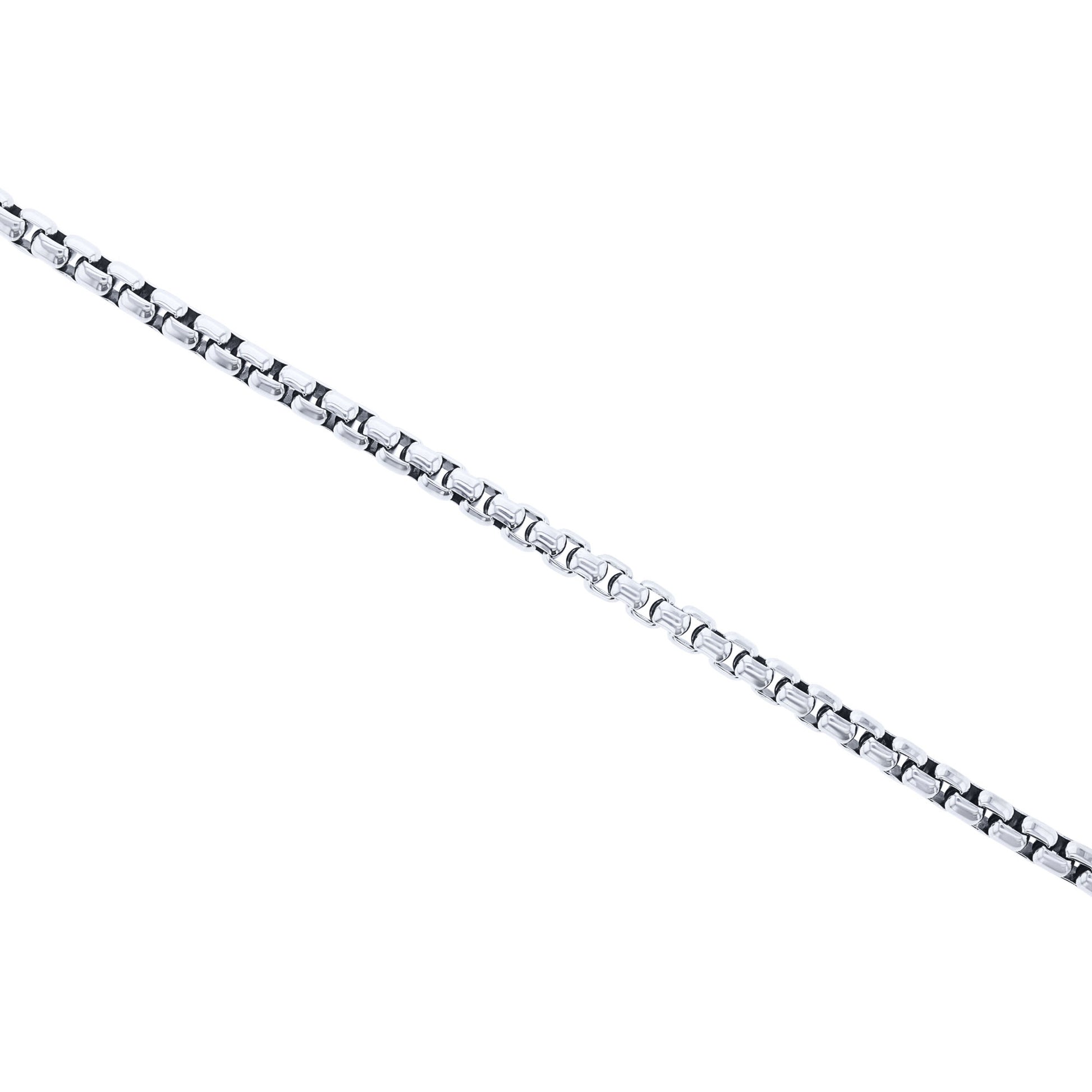 Silver Cactus Box Chain Bracelet 3.7MM