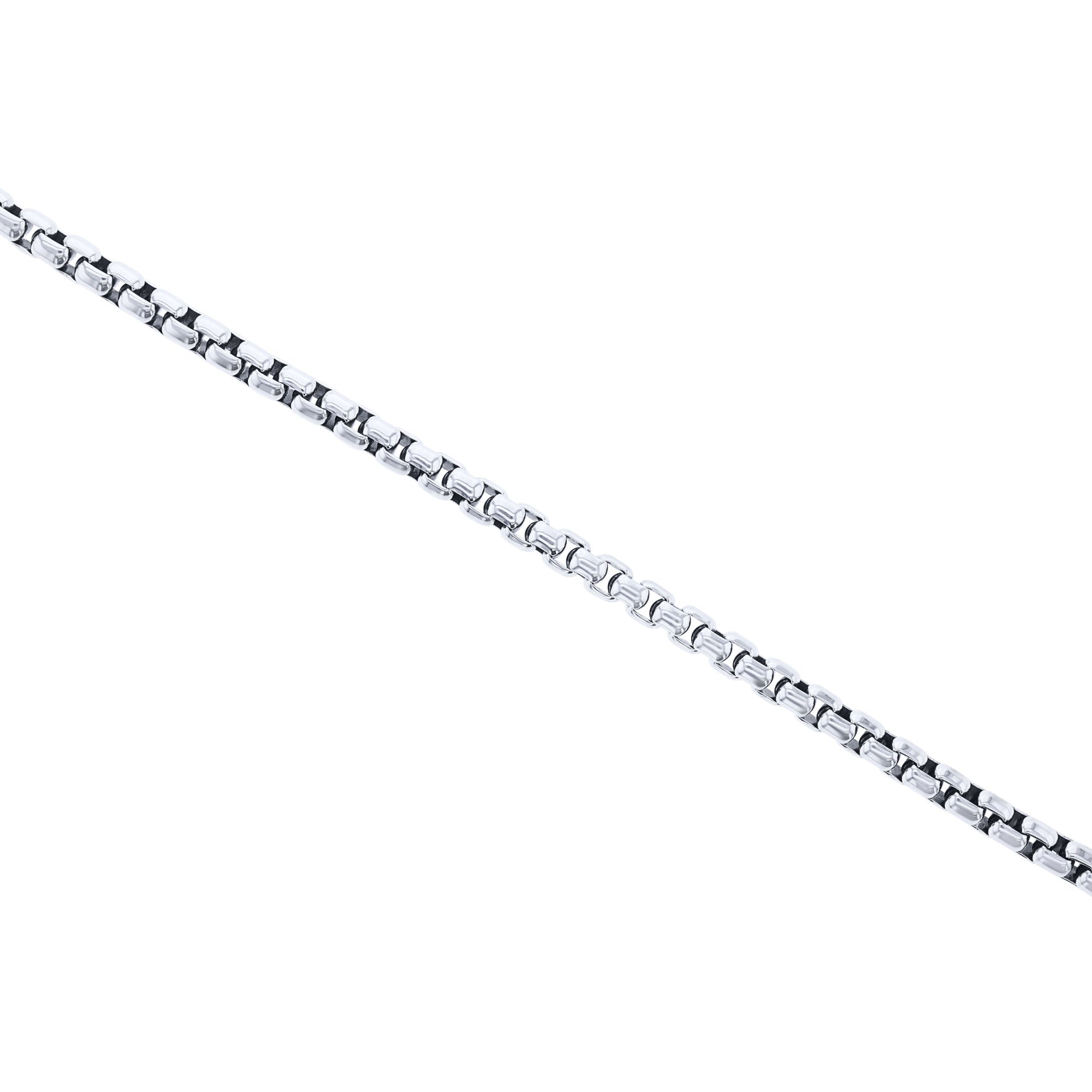 Silver Cactus Box Chain Bracelet 3.7MM