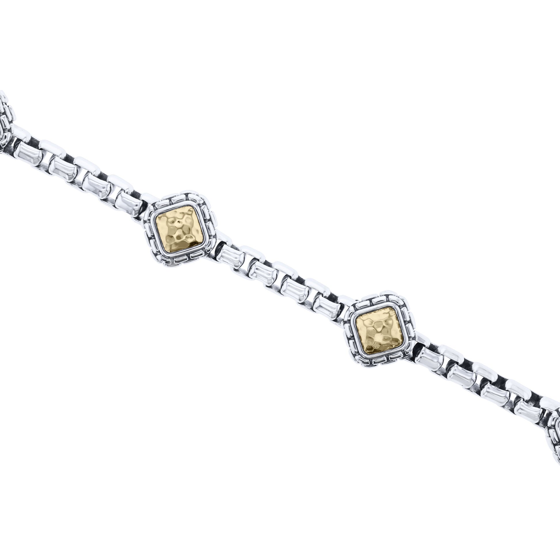 Mazi Silver & Gold Station Bracelet