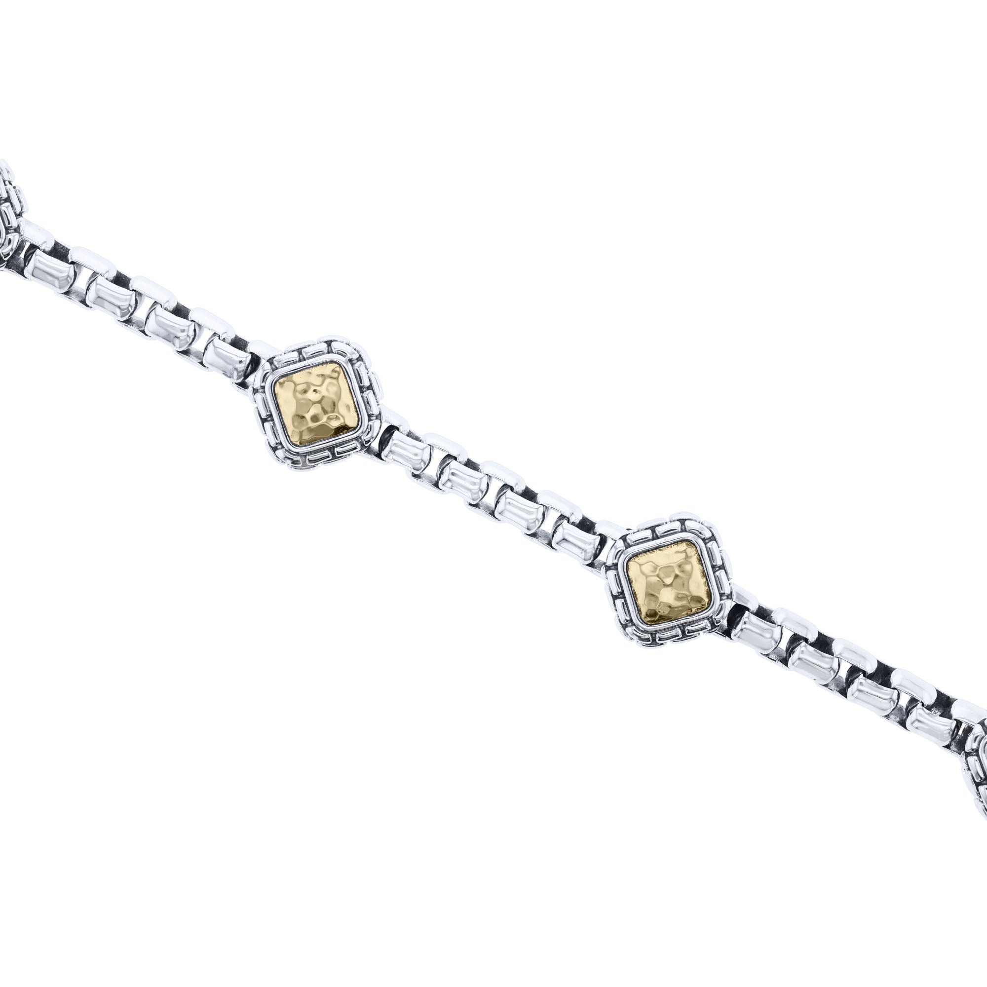 Mazi Silver & Gold Station Bracelet