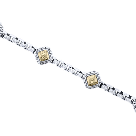 Mazi Silver & Gold Station Bracelet