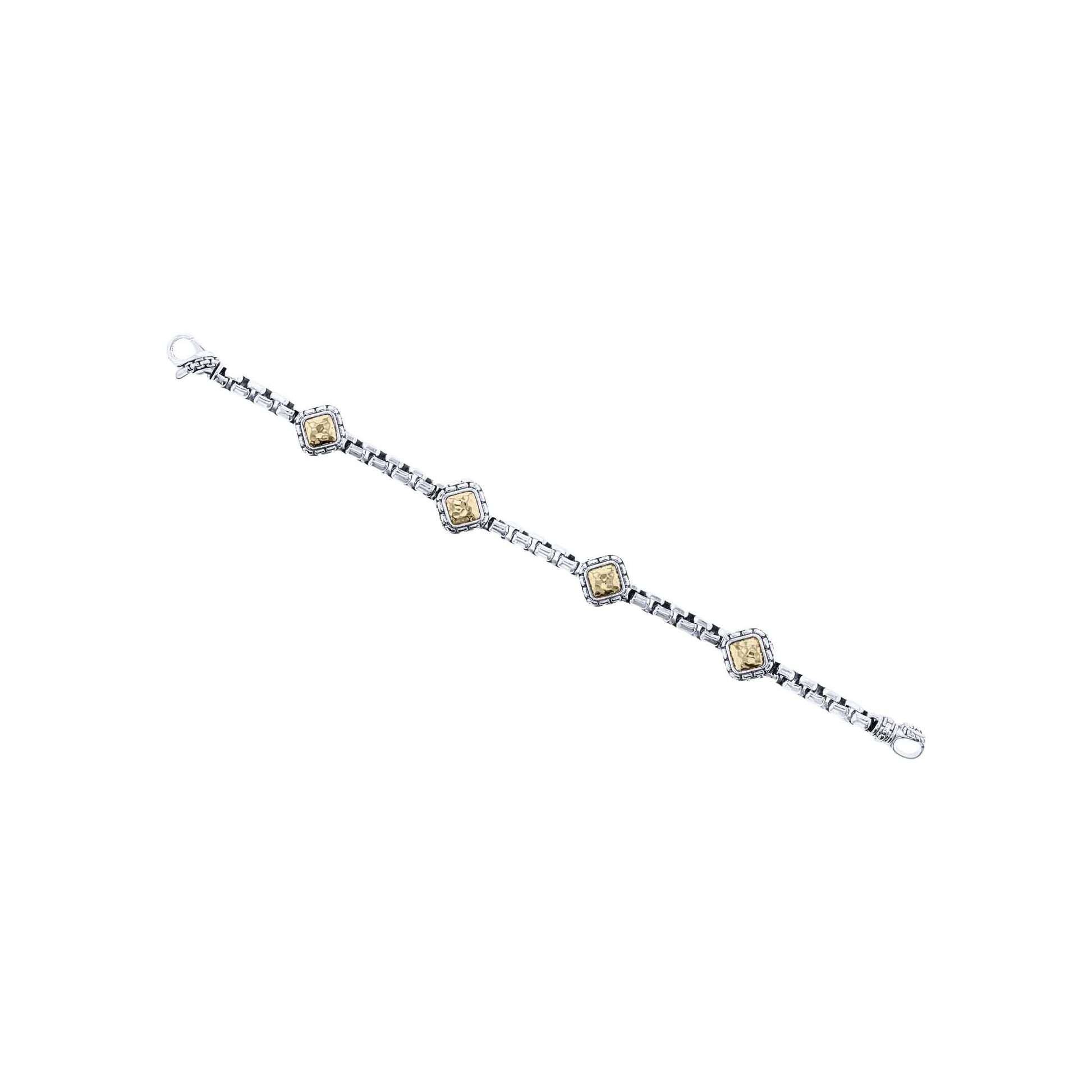 Mazi Silver & Gold Station Bracelet