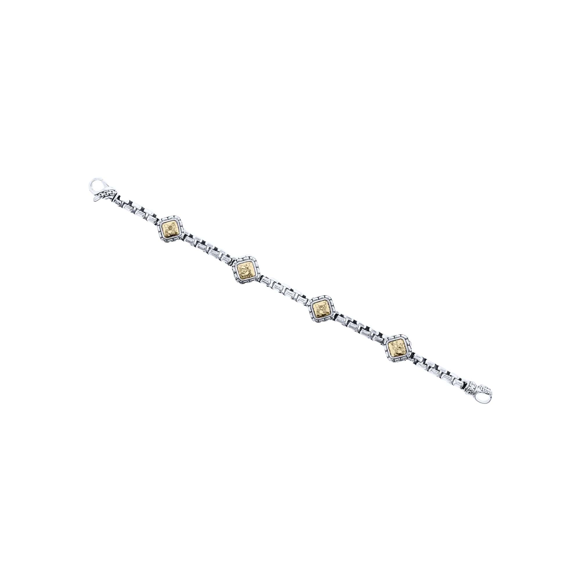 Mazi Silver & Gold Station Bracelet