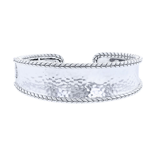 Silver Jane Hammered Cuff Bracelet