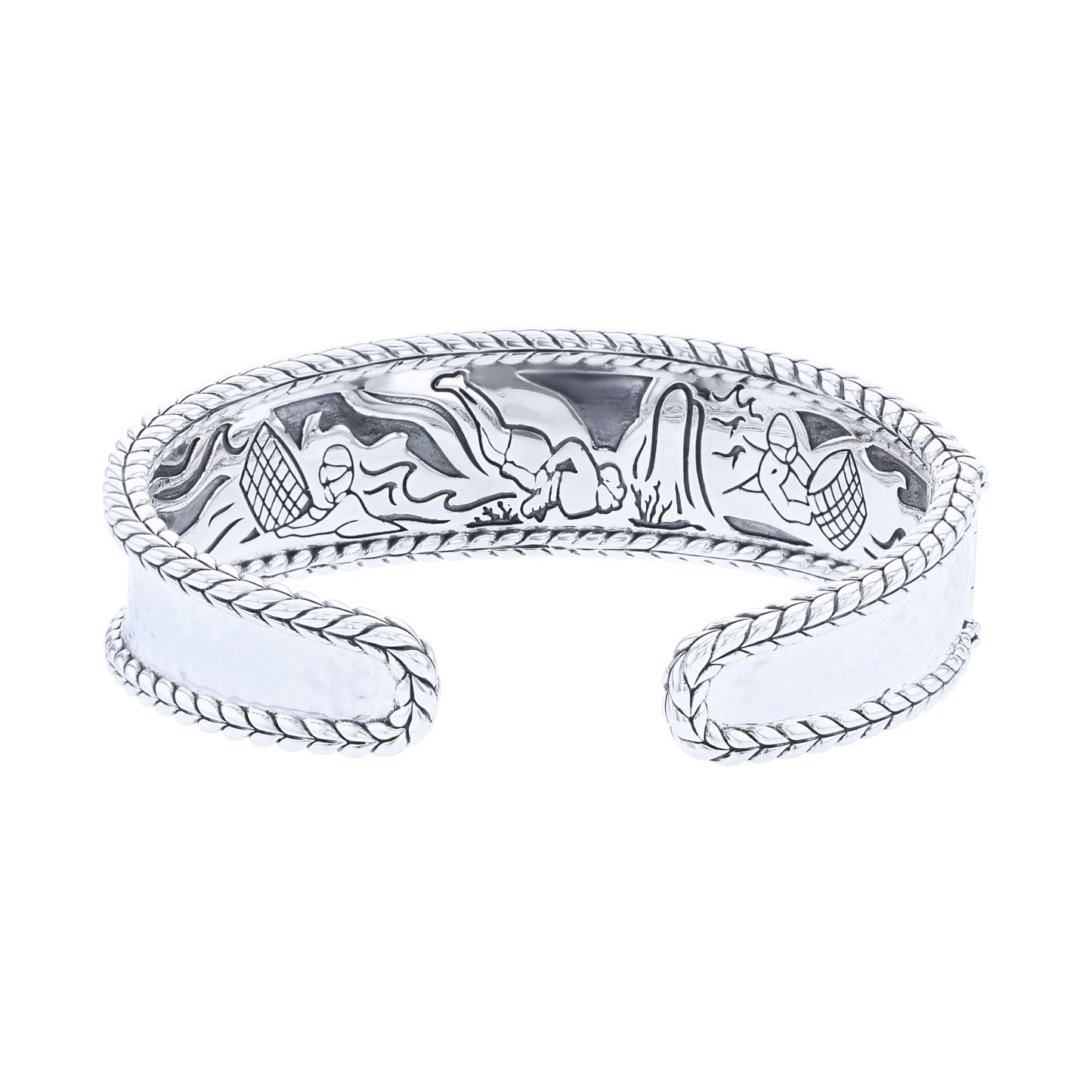 Silver Jane Hammered Cuff Bracelet