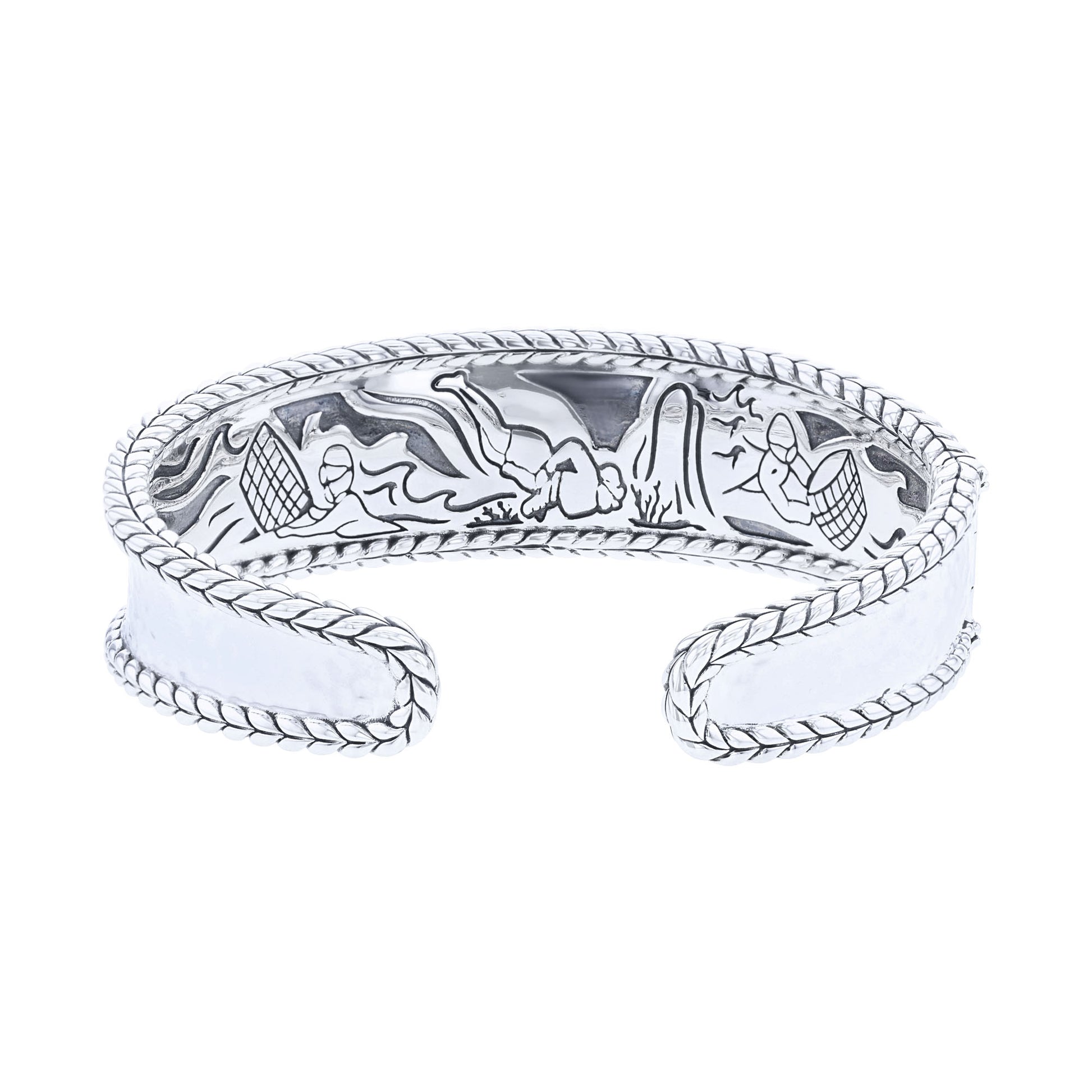 Silver Jane Hammered Cuff Bracelet