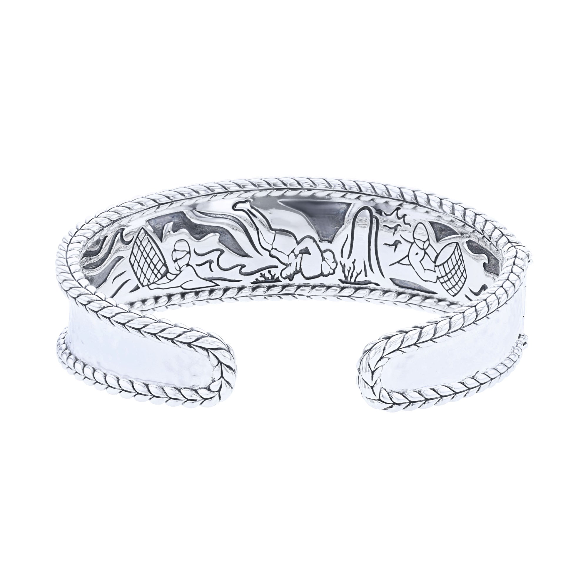 Silver Jane Hammered Cuff Bracelet