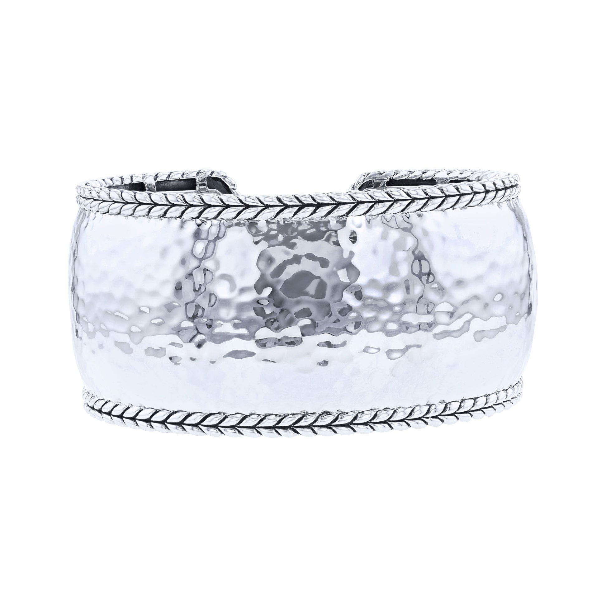 Silver Nyla Wide Cuff Bracelet