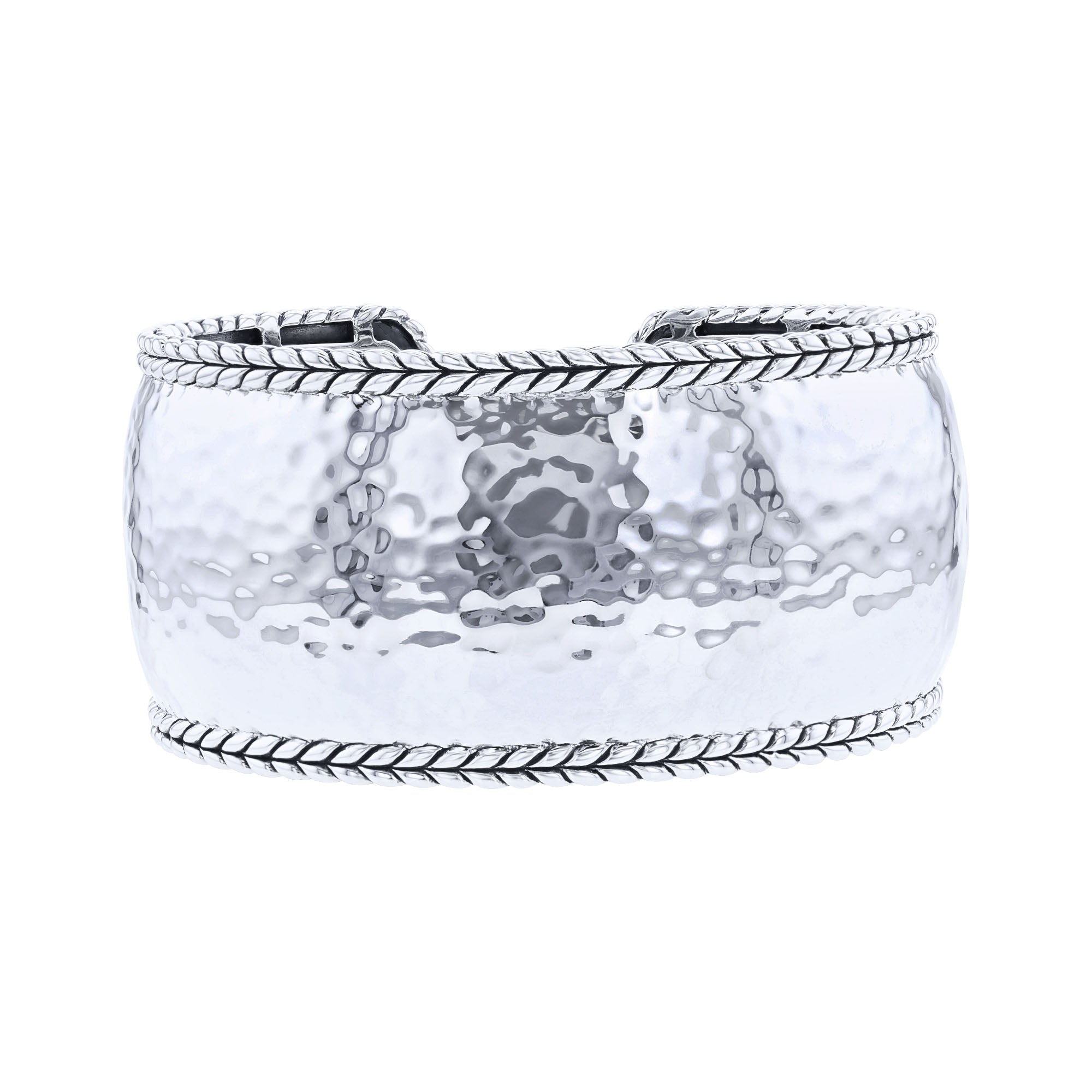 Silver Nyla Wide Cuff Bracelet