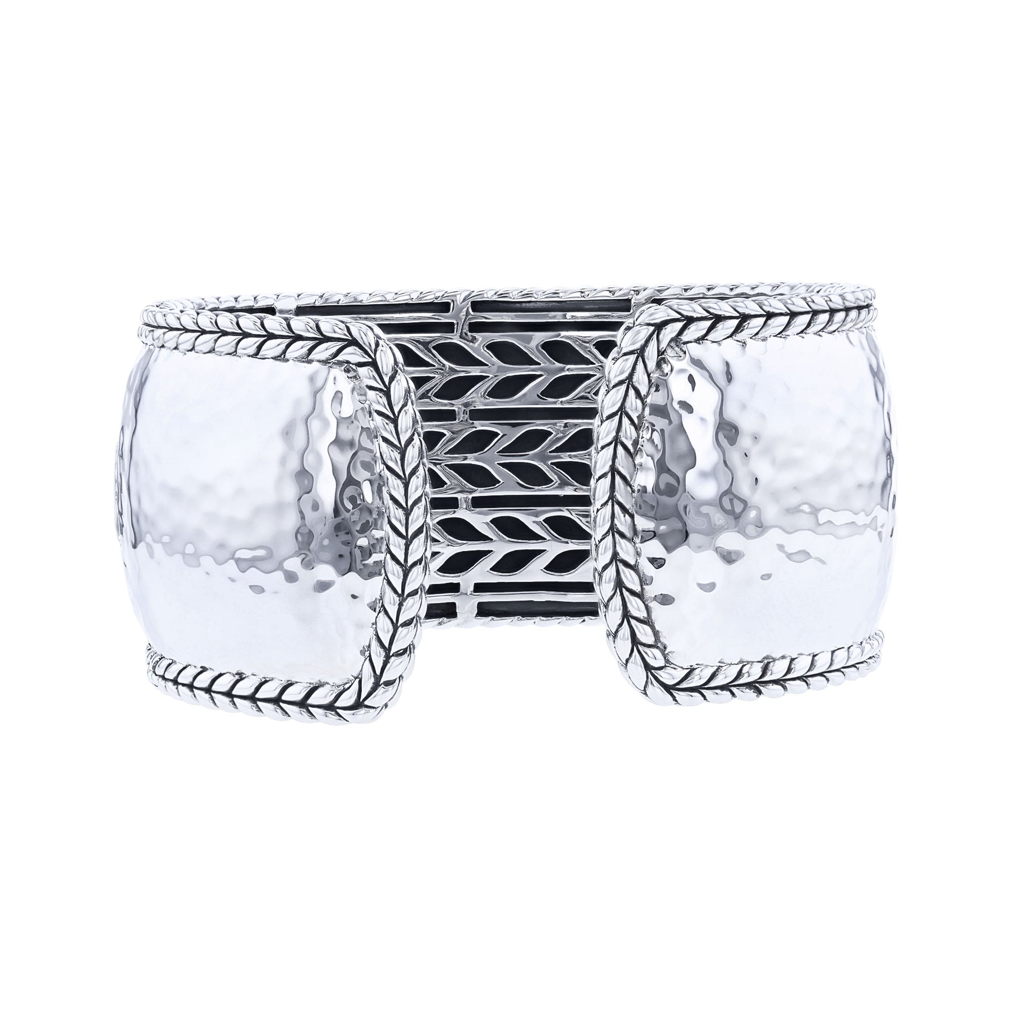Silver Nyla Wide Cuff Bracelet