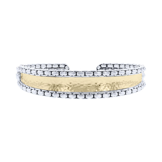 Vana Silver & Gold Cuff Bracelet