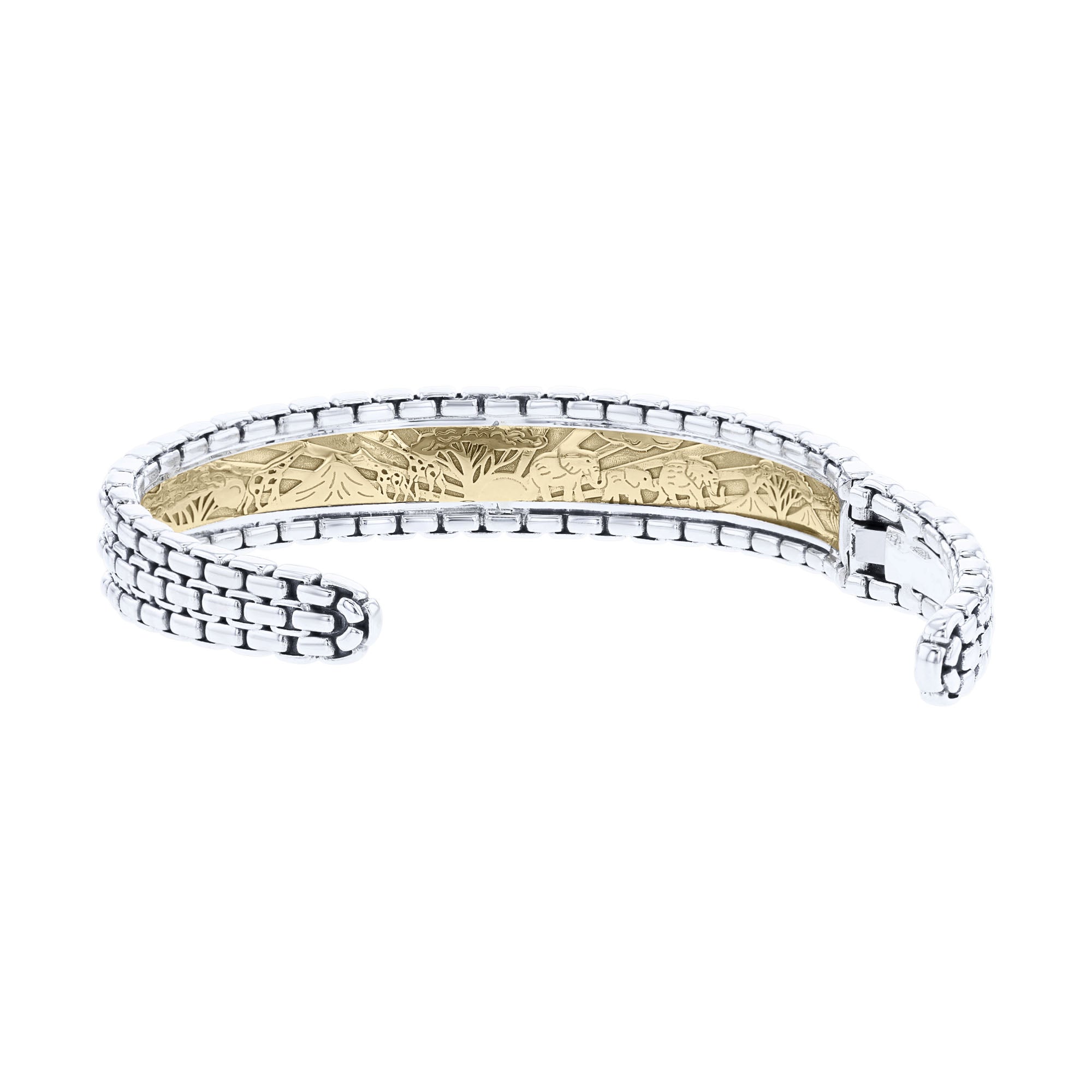 Vana Silver & Gold Cuff Bracelet