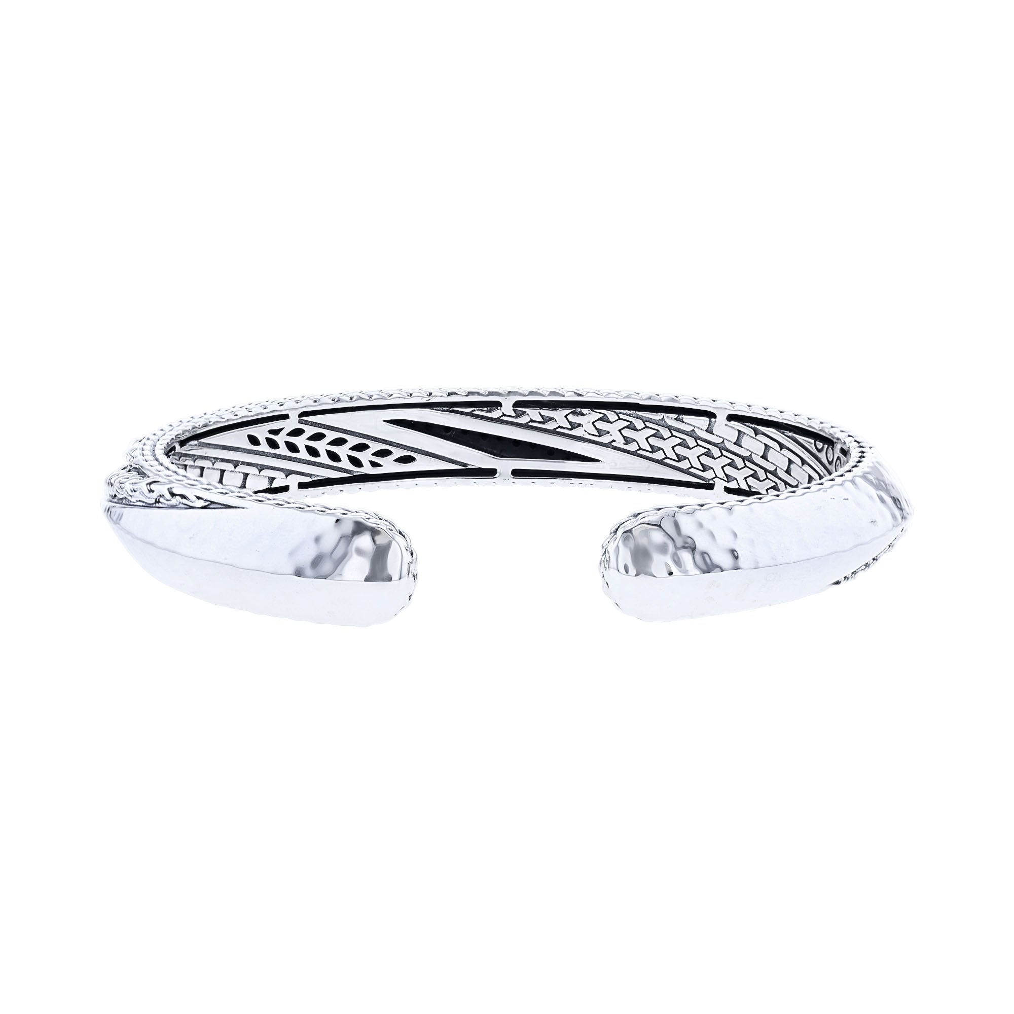 Silver Wolfe Black Spinel Cuff Bracelet – Steven Singer Jewelers