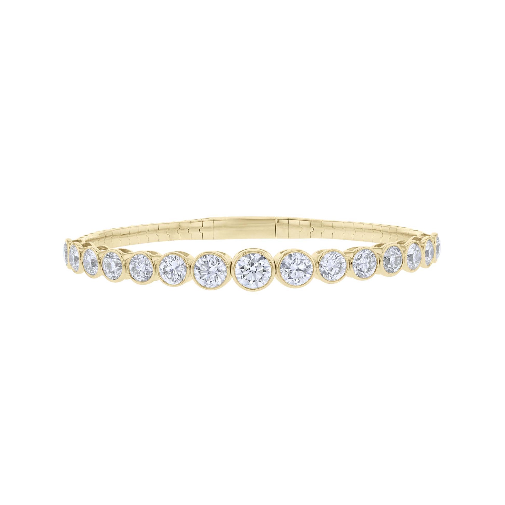 Buxom Bezel Diamond Bangle Bracelet