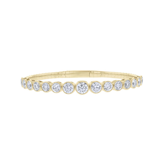 Buxom Bezel Diamond Bangle Bracelet