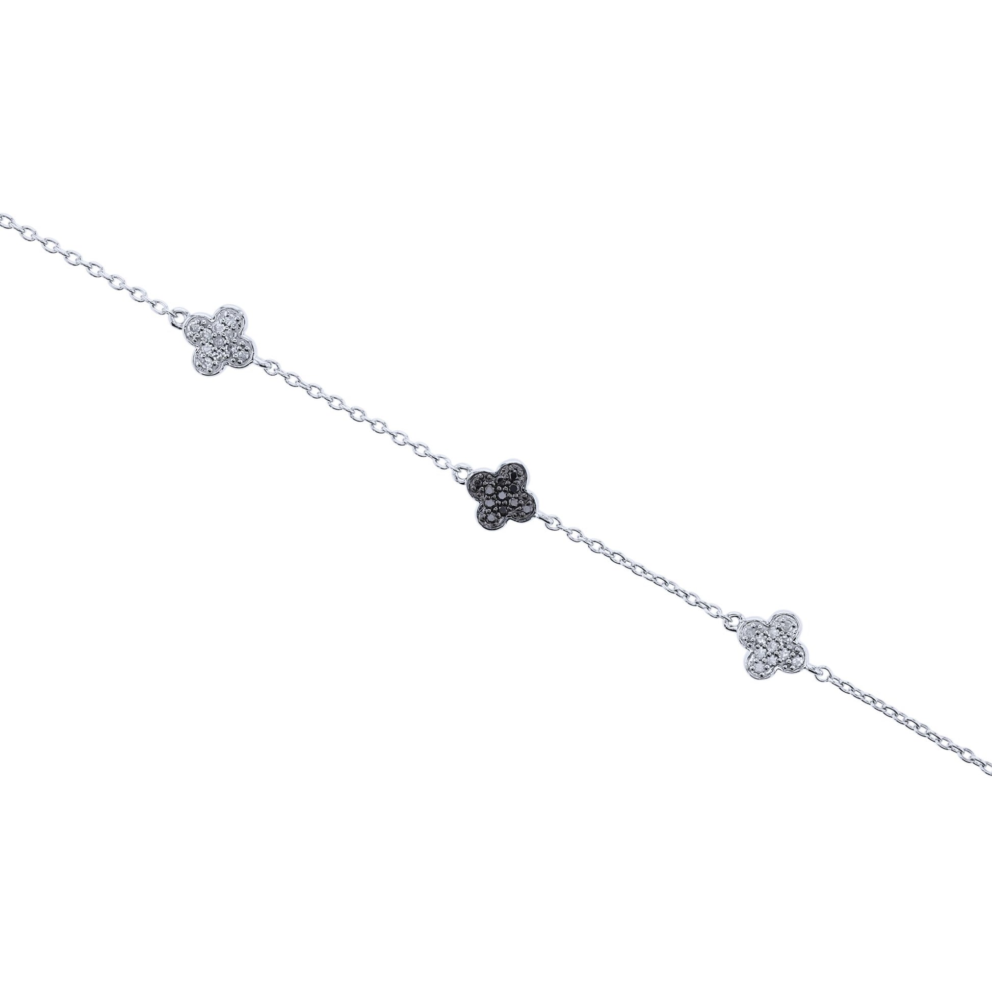 Lucky Darling Black & White Diamond Bracelet