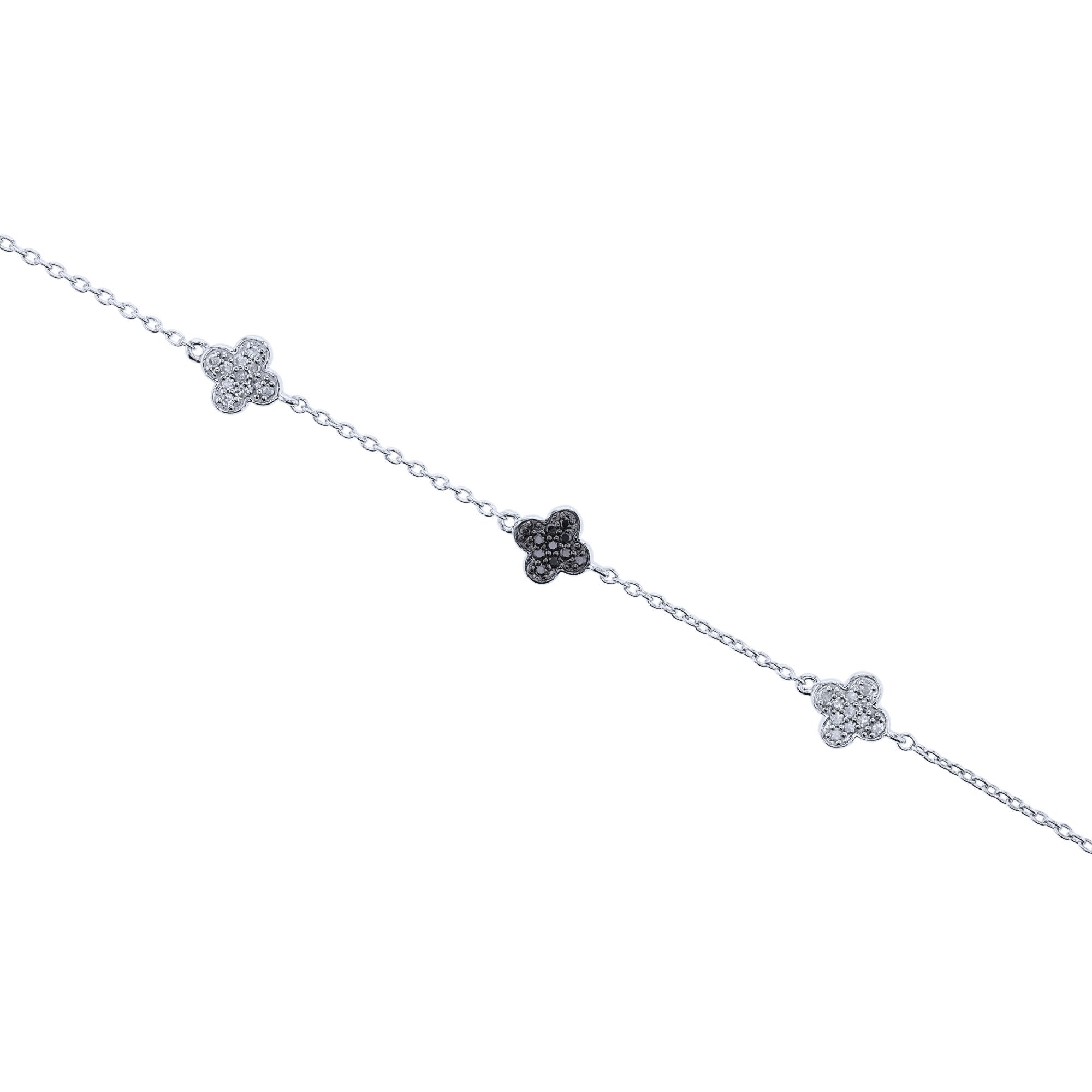 Lucky Darling Black & White Diamond Bracelet