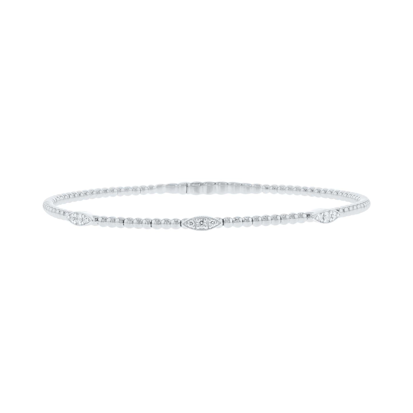 Elemental Eyelet Diamond Bangle Bracelet