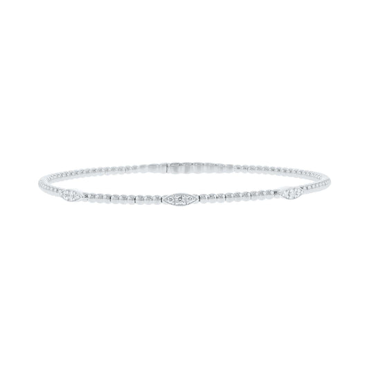 Elemental Eyelet Diamond Bangle Bracelet