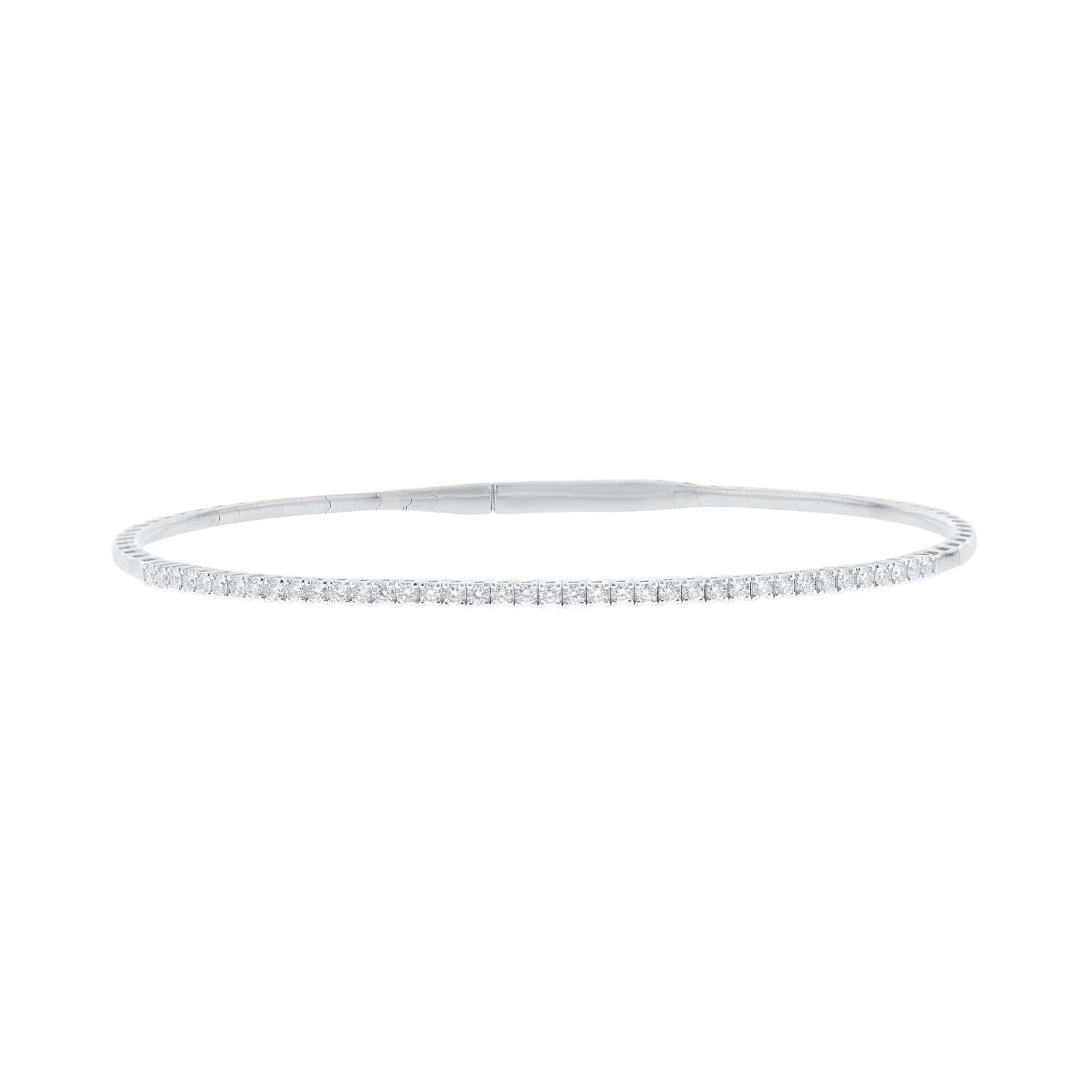 Pleasingly Pave Diamond Bangle Bracelet