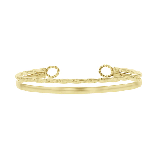 Domino Gold Bonded Cuff Bracelet