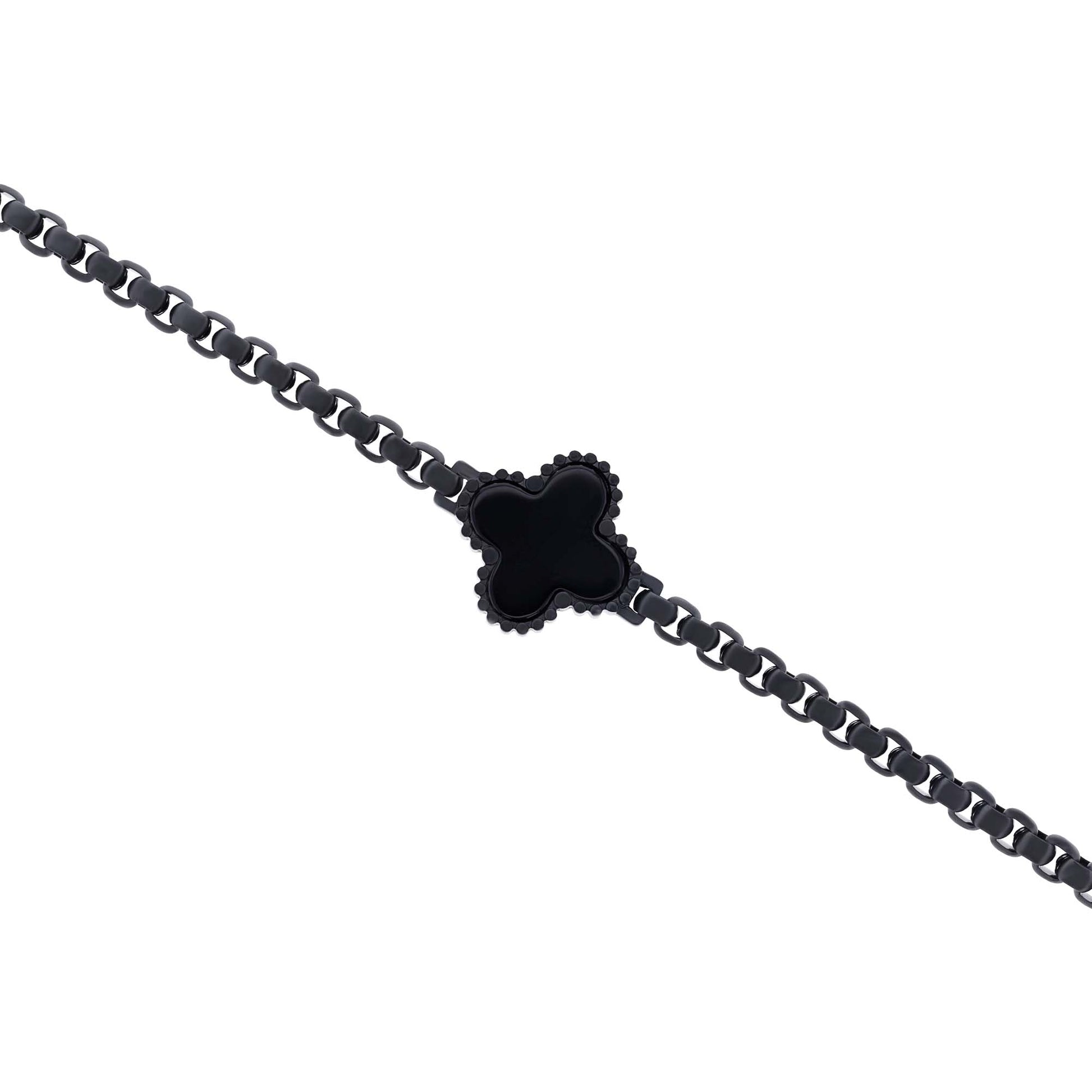 Brendan Onyx Stainless Steel Bracelet