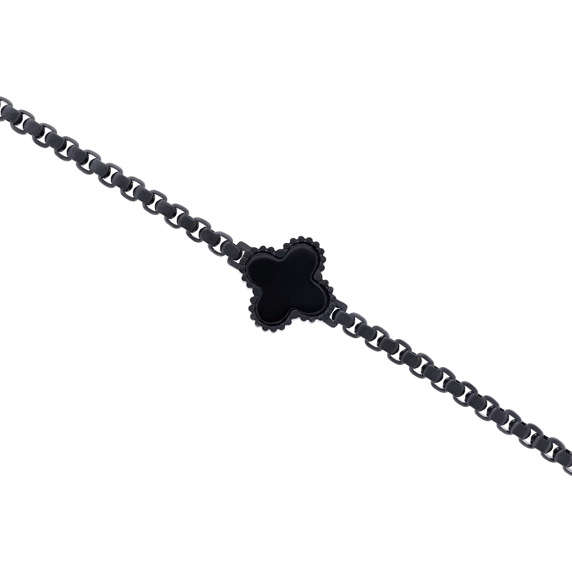 Brendan Onyx Stainless Steel Bracelet