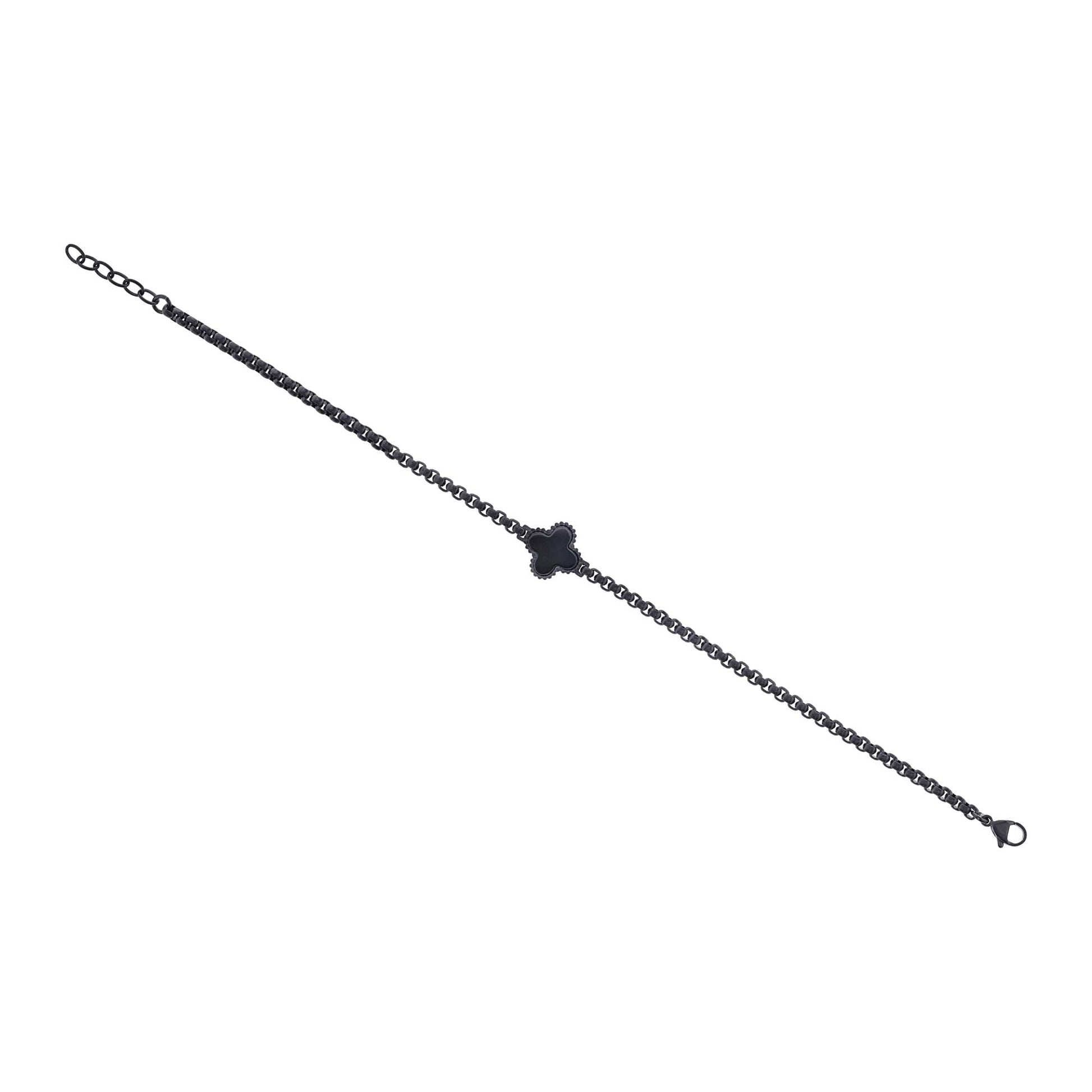 Brendan Onyx Stainless Steel Bracelet