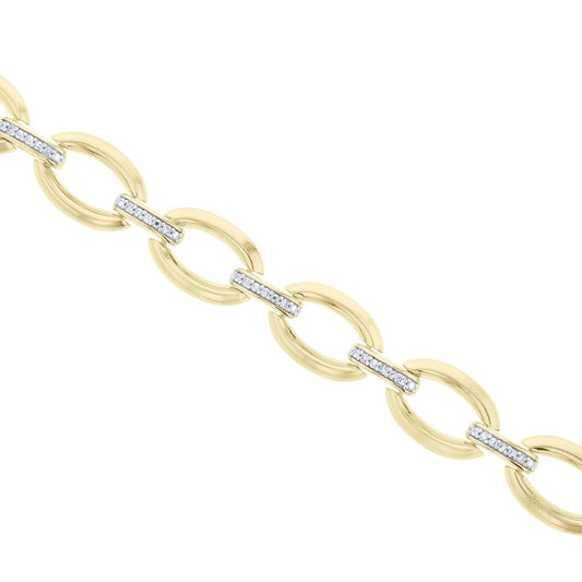 Loren Oval Link Diamond Bracelet