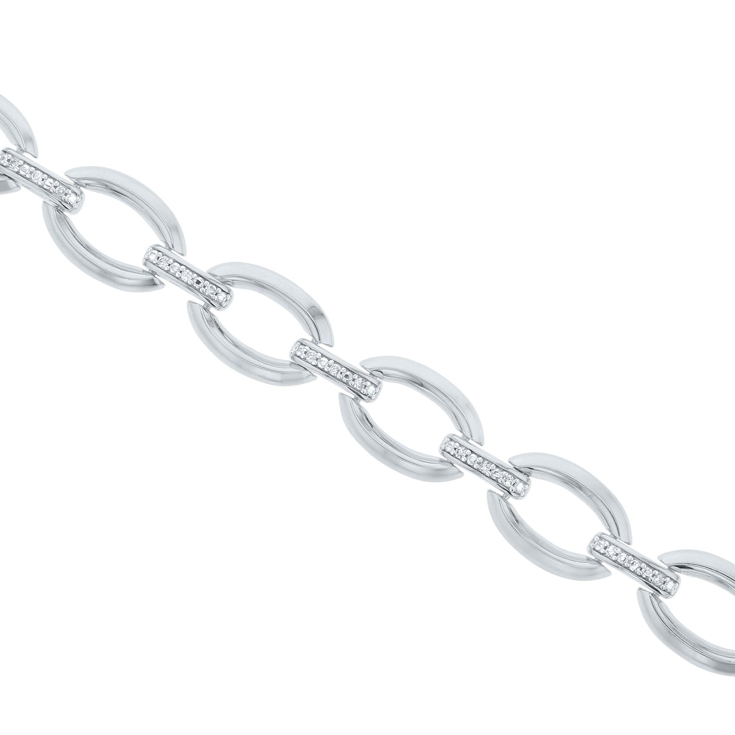Loren Oval Link Diamond Bracelet