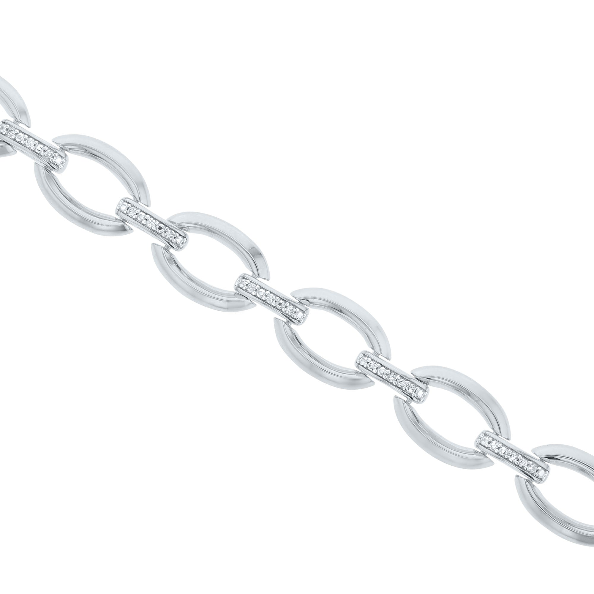 Loren Oval Link Diamond Bracelet