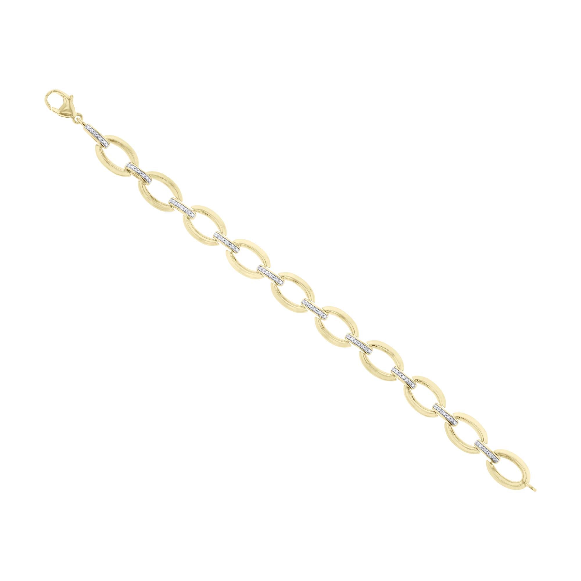 Loren Oval Link Diamond Bracelet
