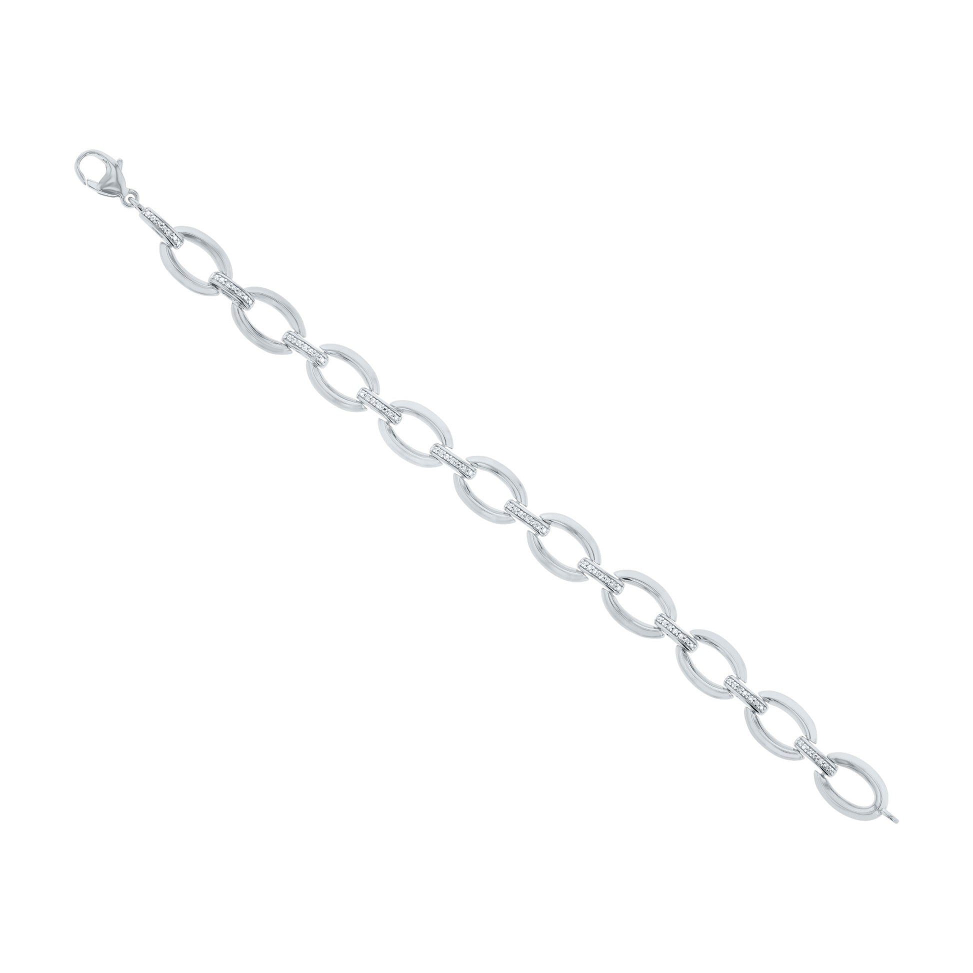 Loren Oval Link Diamond Bracelet
