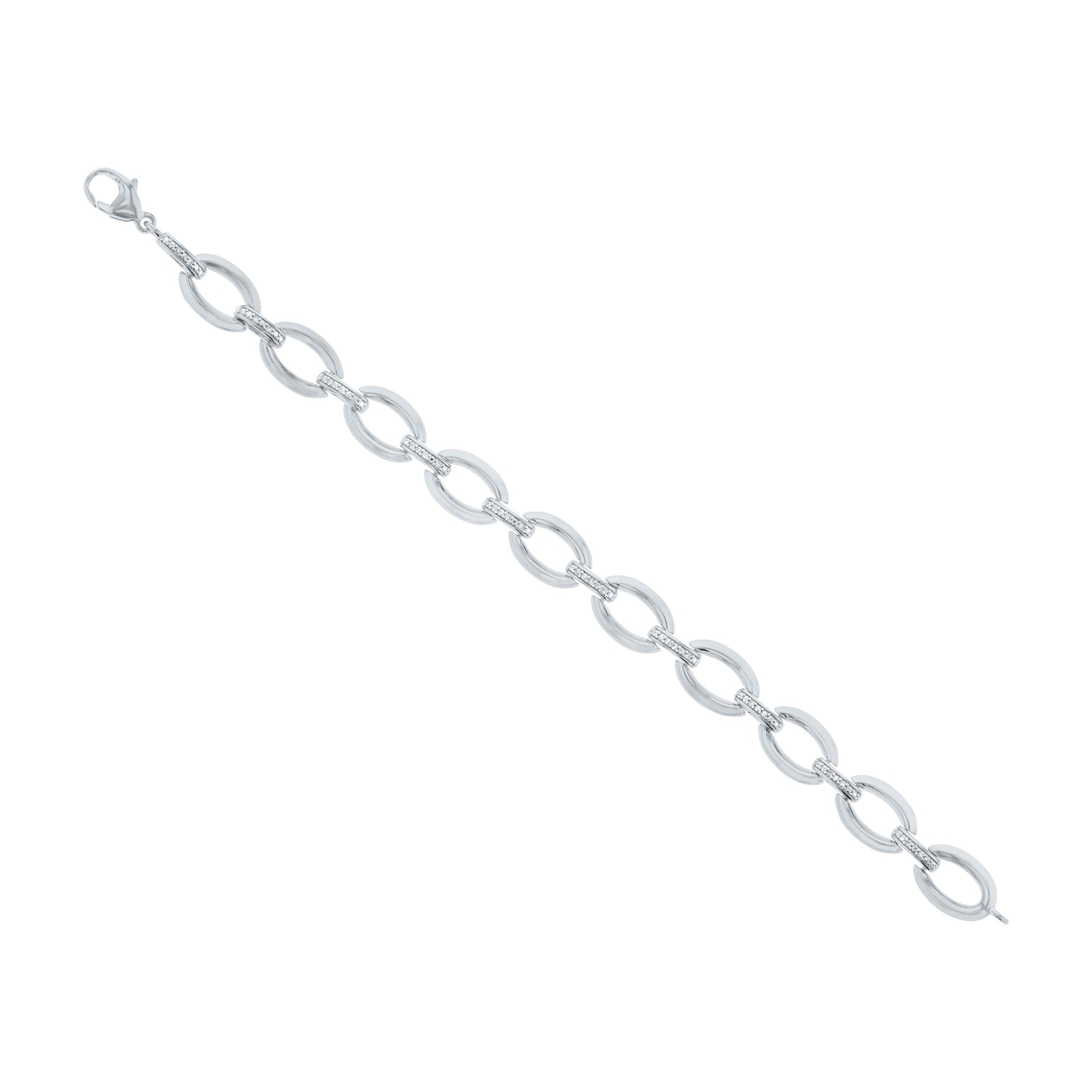 Loren Oval Link Diamond Bracelet