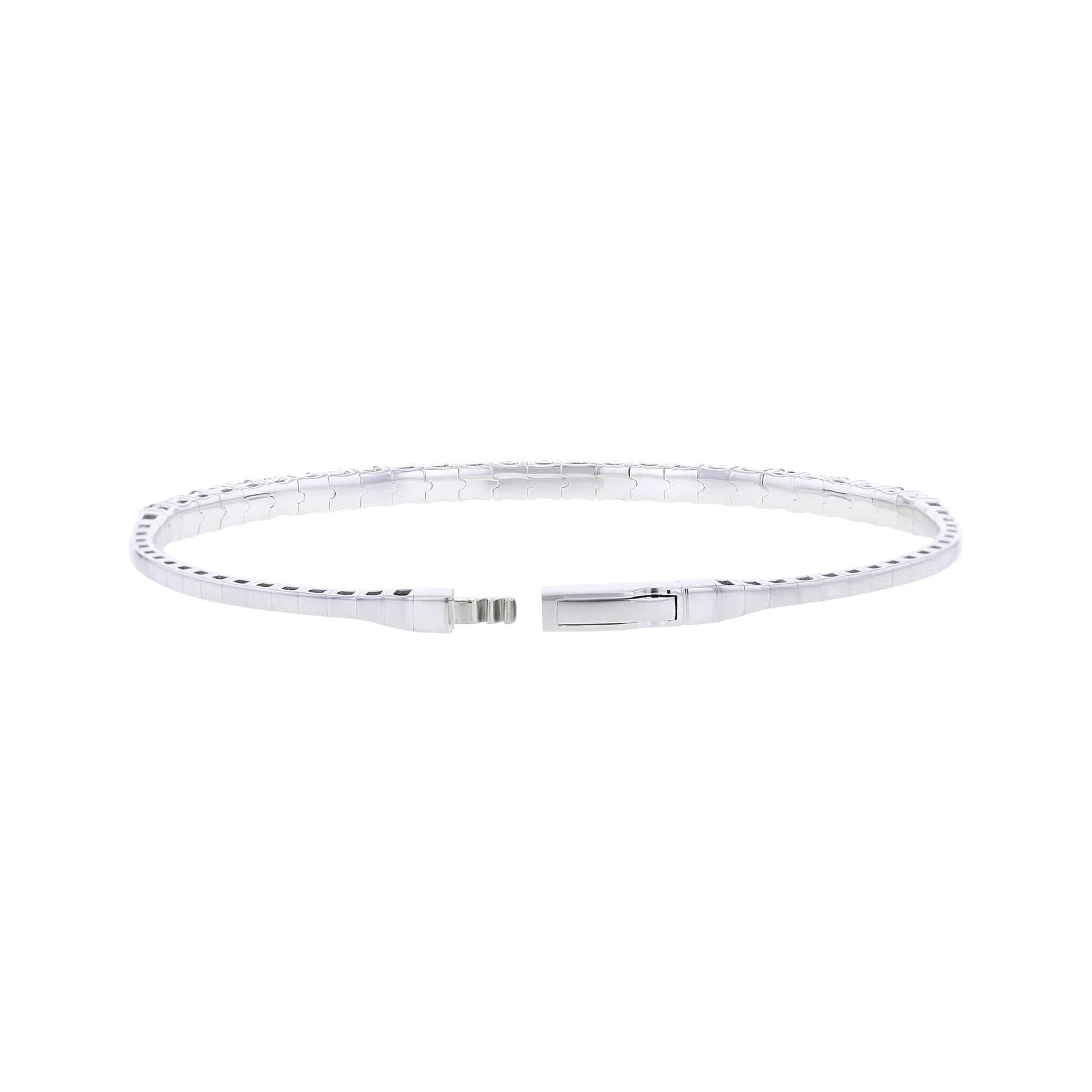 Maren Sky Blue & White Diamond Bangle Bracelet