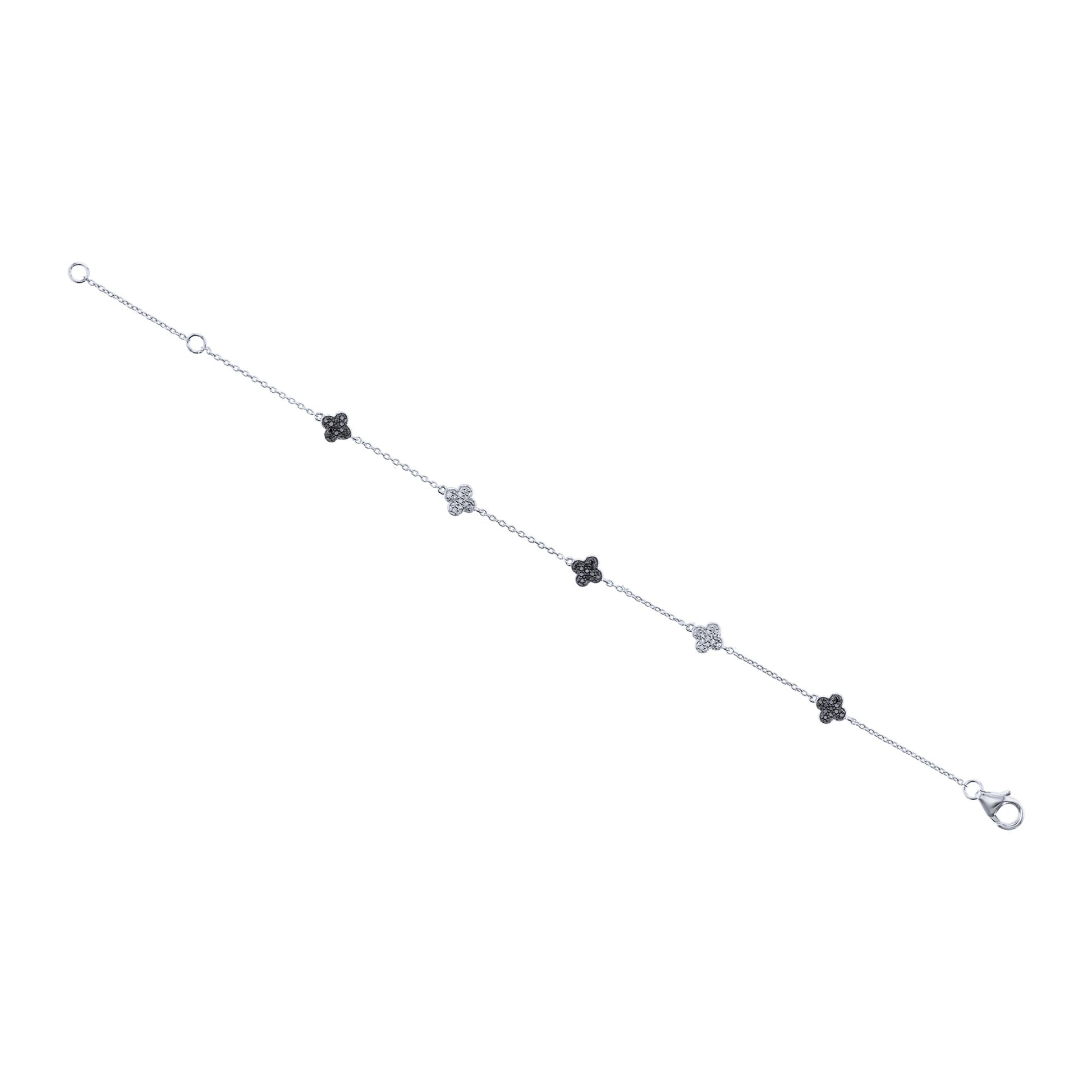 Lucky Darling Black & White Diamond Bracelet