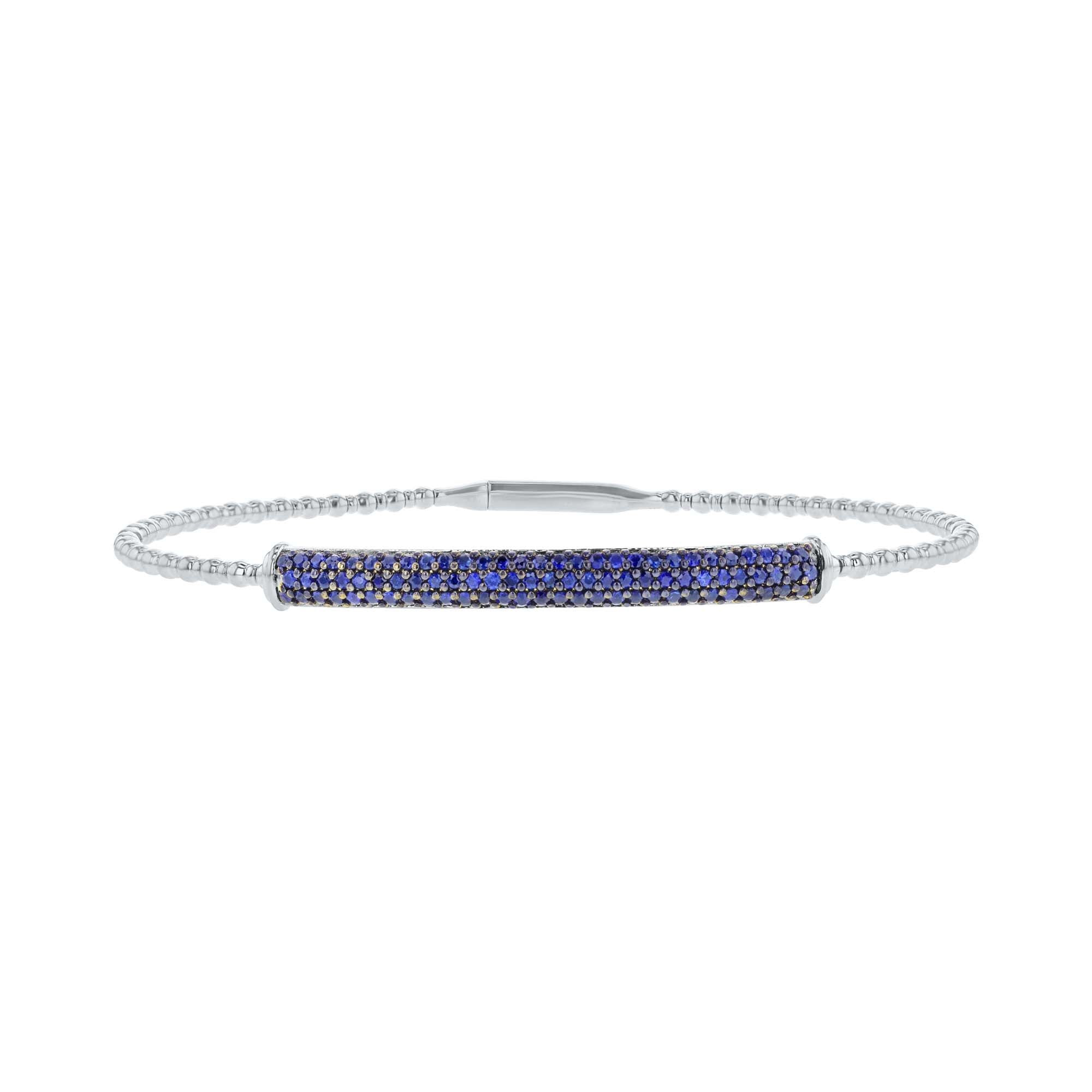 Beaming Bar Sapphire Bangle Bracelet