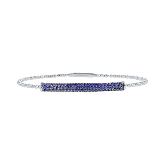 Beaming Bar Sapphire Bangle Bracelet