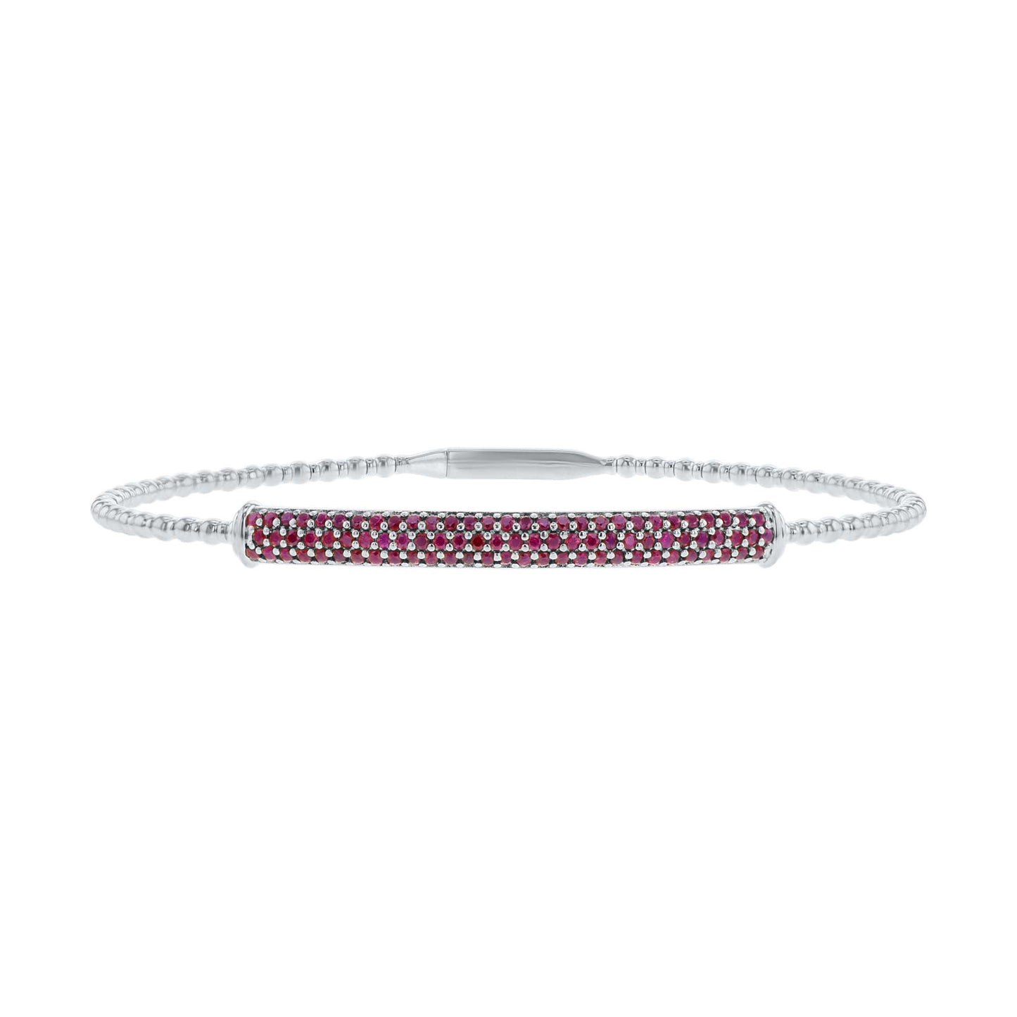 Beaming Bar Ruby Bangle Bracelet