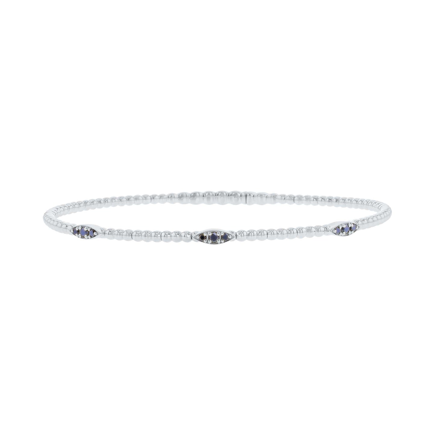 Elemental Eyelet Black Diamond Bangle Bracelet