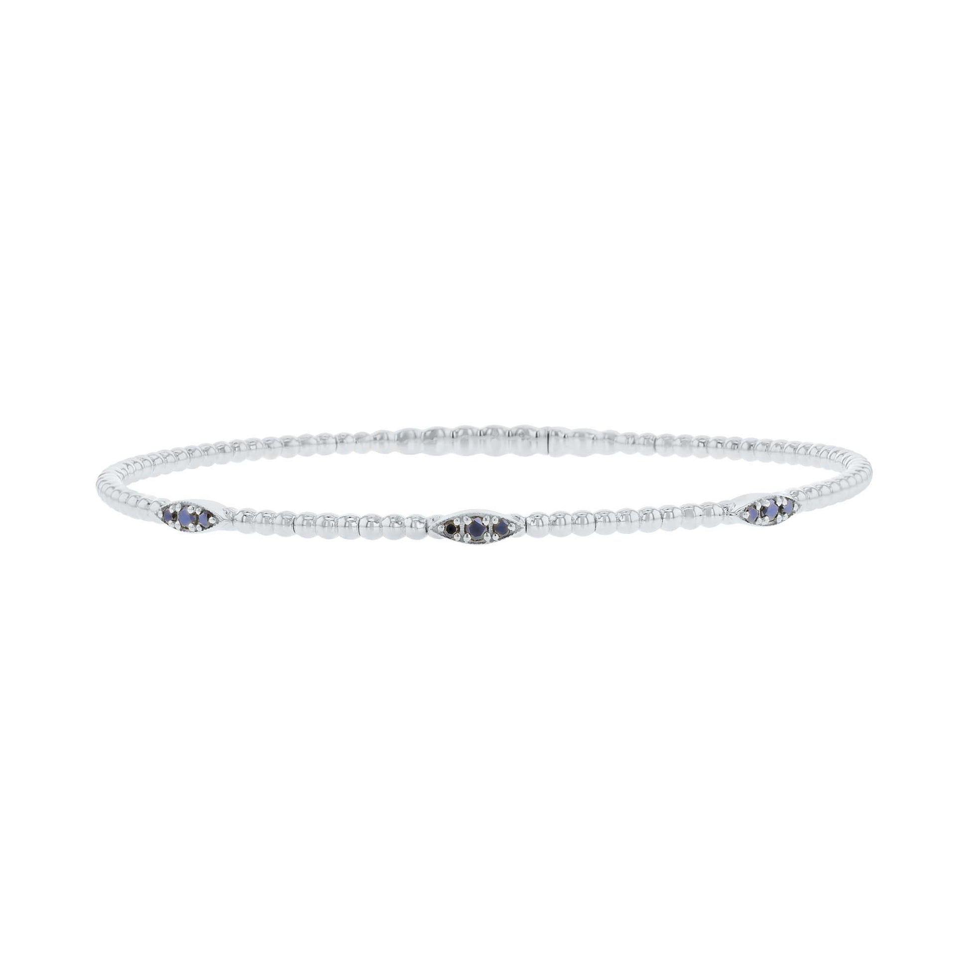 Elemental Eyelet Black Diamond Bangle Bracelet